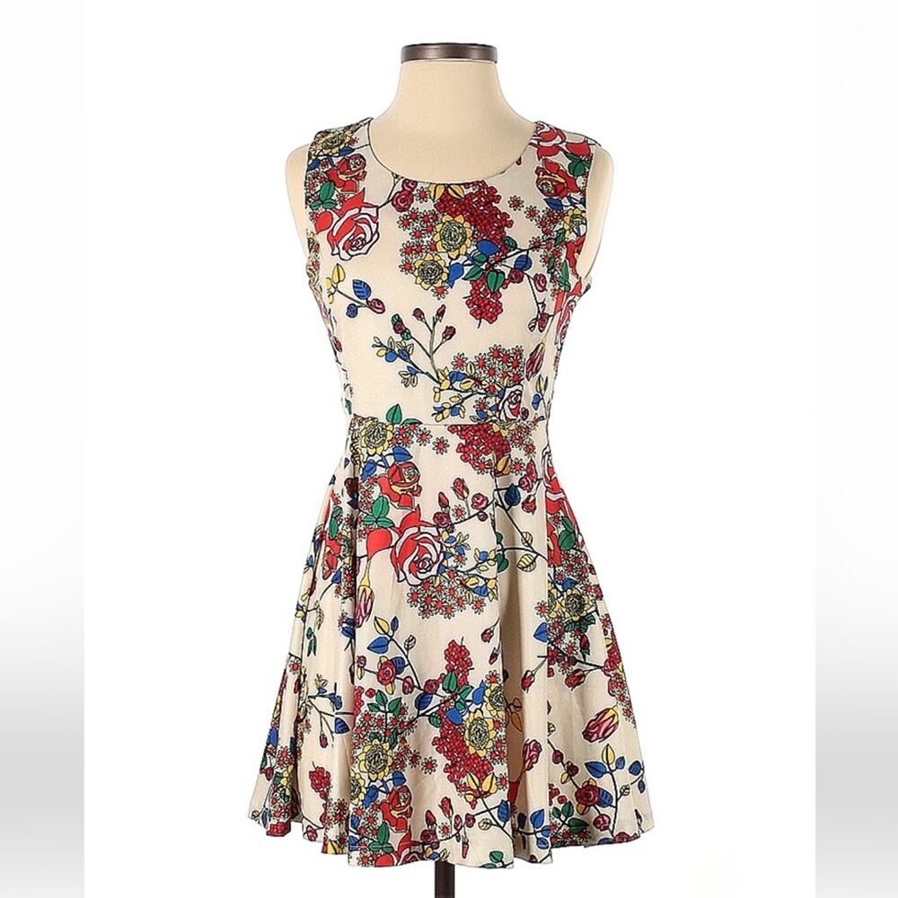 Eyekepper fit and flare floral print mini dress, size 0